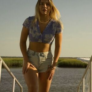 Purple floral bikini